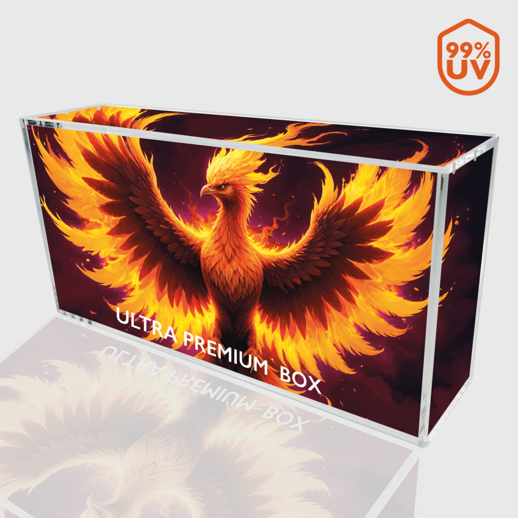 Boîte en Acrylique Phoenix Pour Pkm Ultra Premium Avec Couvercle