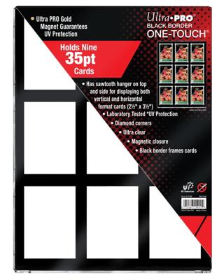 UP - 35PT Porte-cartes magnétique ONE-TOUCH 9 cartes à bord noir UV