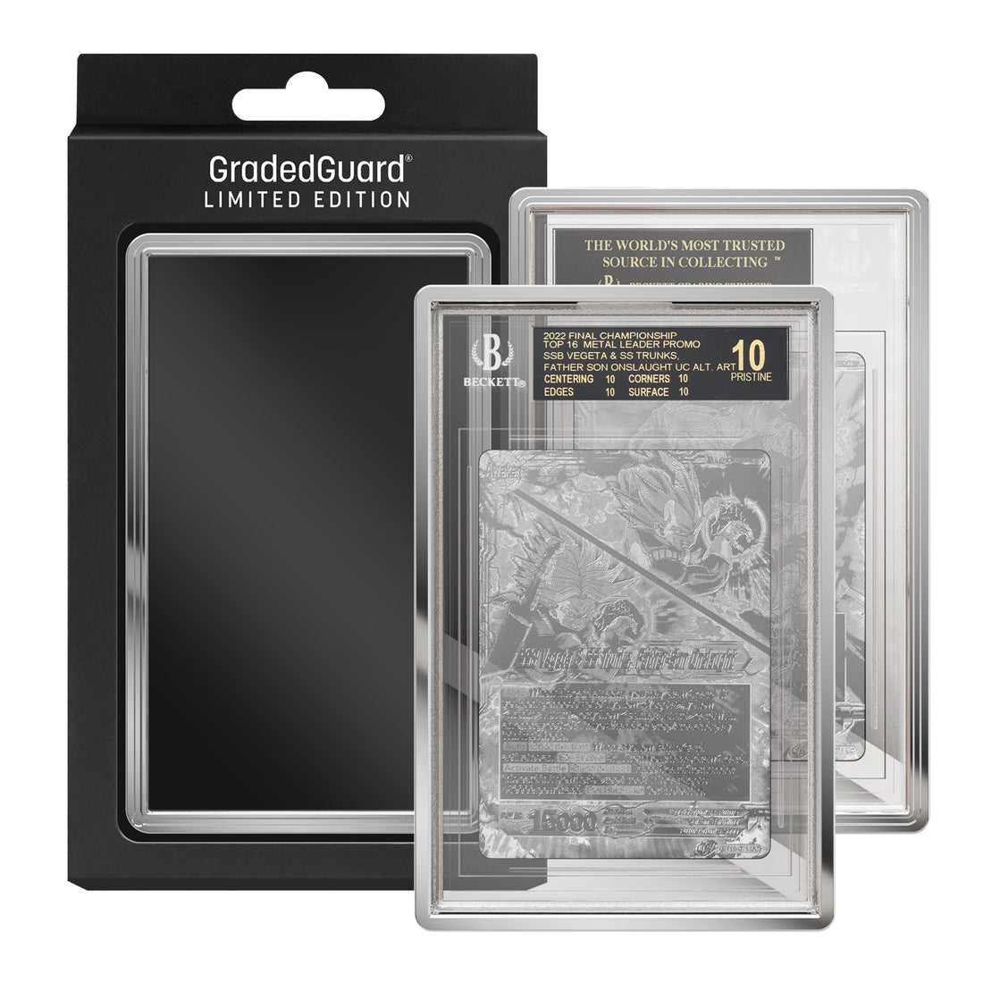 Accessoires Designed for a wide range of graded cards, the GradedGuard Metallic line is the first of its kind. GradedGuard offers an unparalleled aesthetic while maintaining functionality and a lightweight, premium feel - the perfect companion for your co