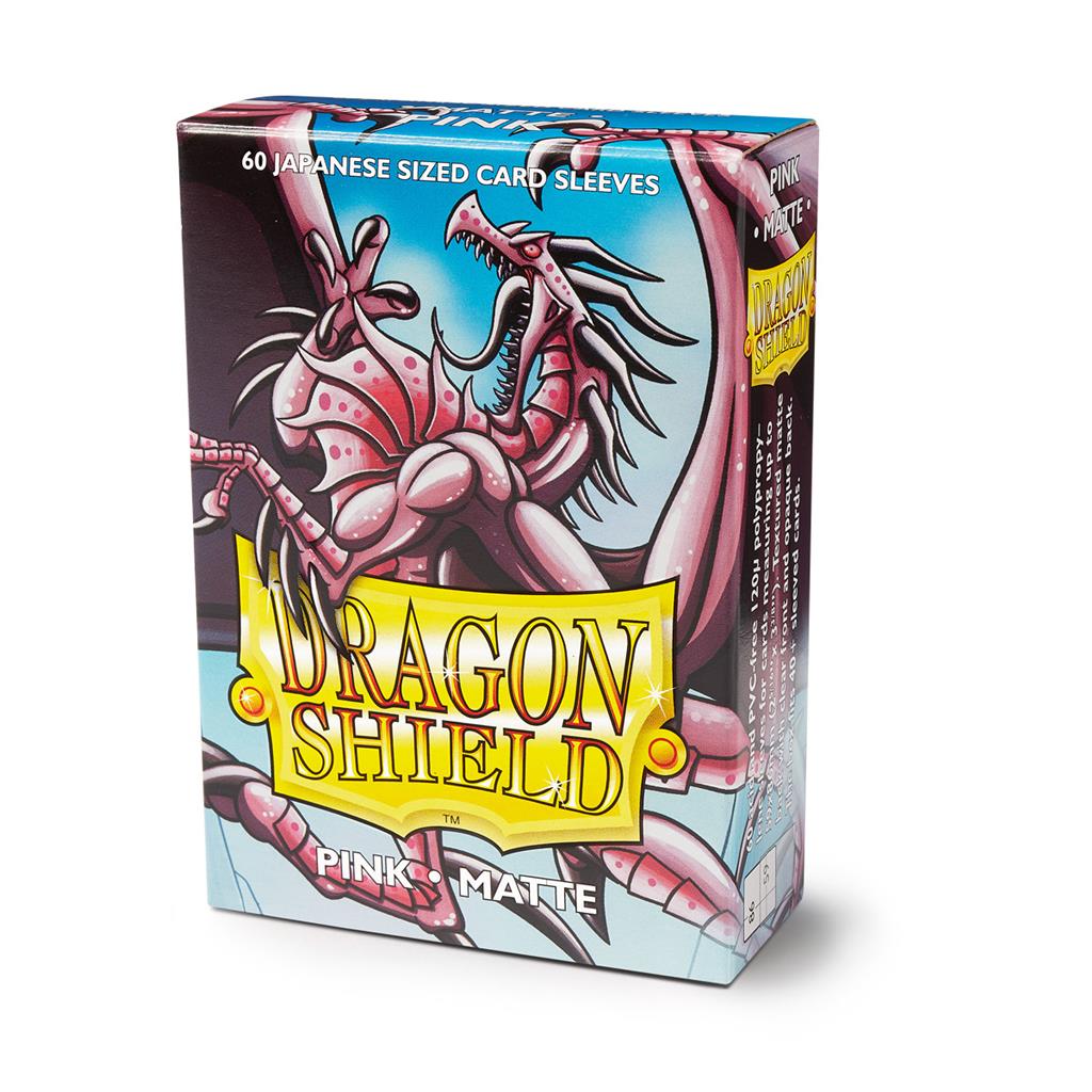 Accessoires Sleeves Dragon Shield Japanese- Pink (59x86mm.). De sleeves zijn PVC vrij en geschikt voor kaartspellen, zoals Yu-Gi-Oh! en Naruto. Een box bevat 60 sleeves en is voorzien van een printed label om je favoriete deck te labelen.