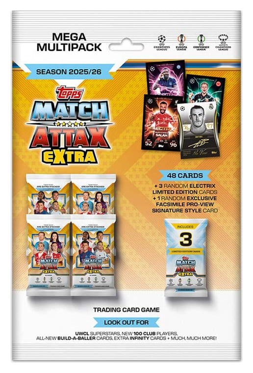 UEFA Champions League Match Attax Extra Cartes à collectionner 2025/26 Méga Multipack