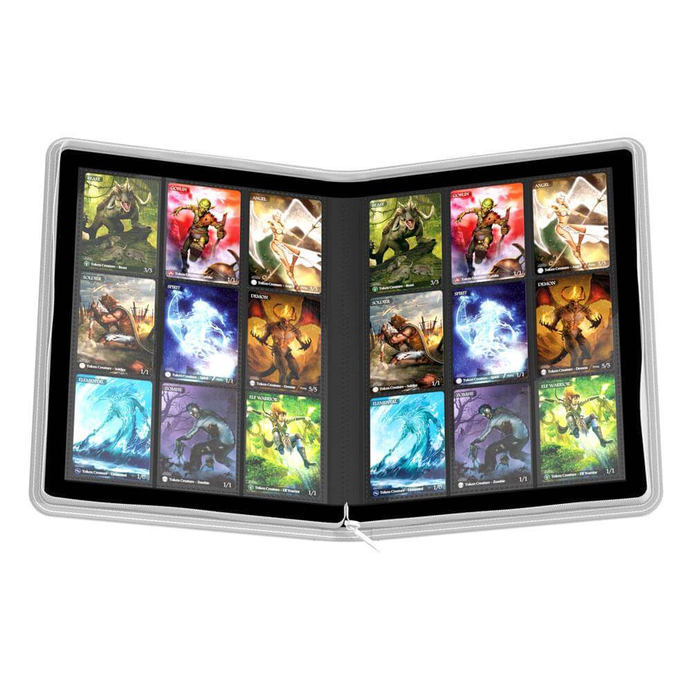 Accessoires High quality Portfolio with durable cover, innovative XenoSkin surface and 20 integrated 18-pocket-pages for all standard- and Japanese sized gaming cards. Zipper closure for extra security!- Designed for 360 double-sleeved cards*- Resistant X