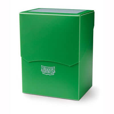 Accessoires The Deck Shell is the Dragonshield take on the basic flip box, with added useability. 75 double sleeved cards easily fit in this elegant and handy plastic box. Kleur: groen.