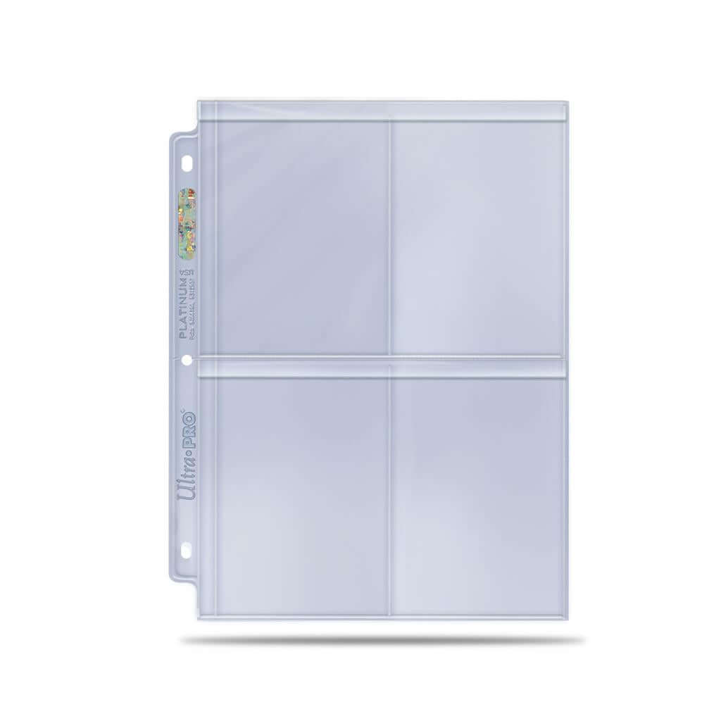Accessoires De Toploader 4-Pocket Secure Page is de nieuwste toevoeging aan de Ultra PRO Platinum Hologram Pages Line. Deze pagina heeft een beschermende flap voor elk vak om de inhoud op zijn plaats te houden en stof en vuil buiten te houden. In elk vakj