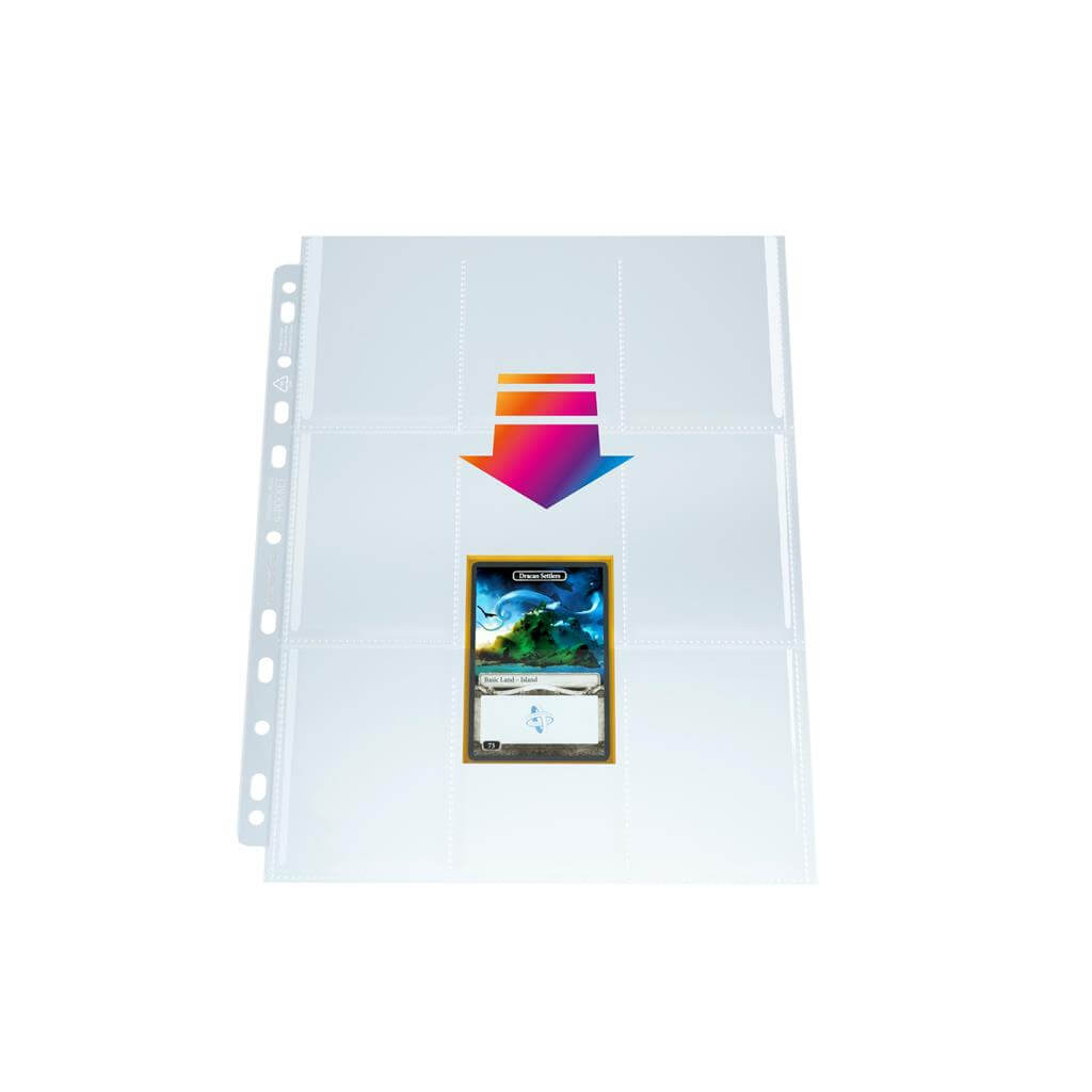 Accessoires Hoogwaardige 9-pocket pagina's, gemaakt van extra helder polypropyleen. Deze display bevat 50 toploading pagina's.