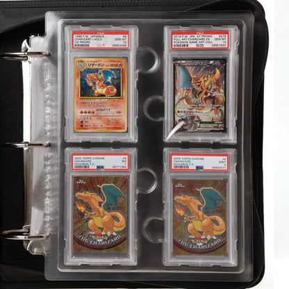 Classeur de cartes classées Gemloader Premium pour dalles [28 emplacements – disposition 2x2] Noir