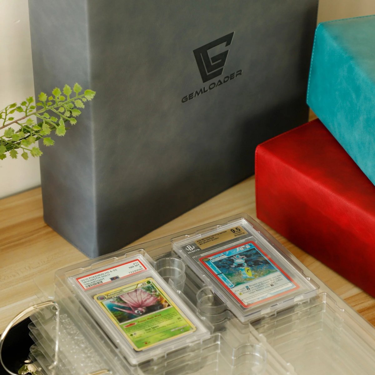 Gemloader Premium Graded Card Binder voor Slabs [28 slots – 2x2 indeling] Grijs