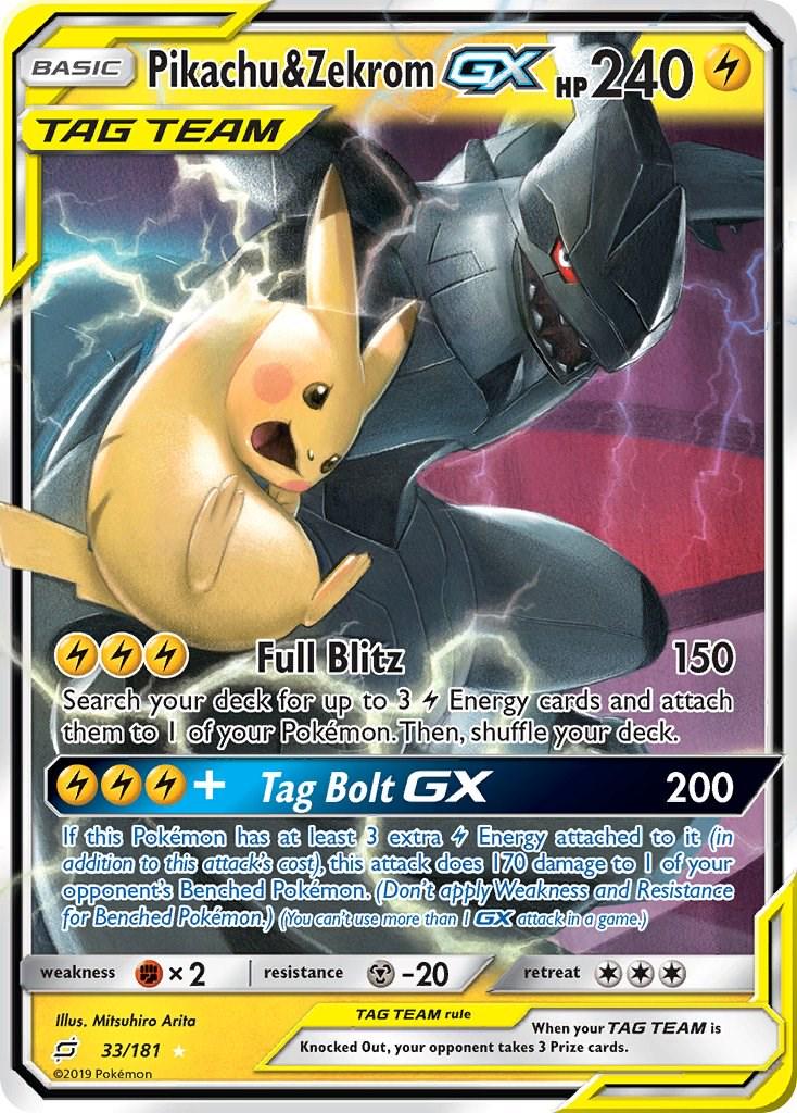 Pikachu & Zekrom GX - Team Up - 33/181