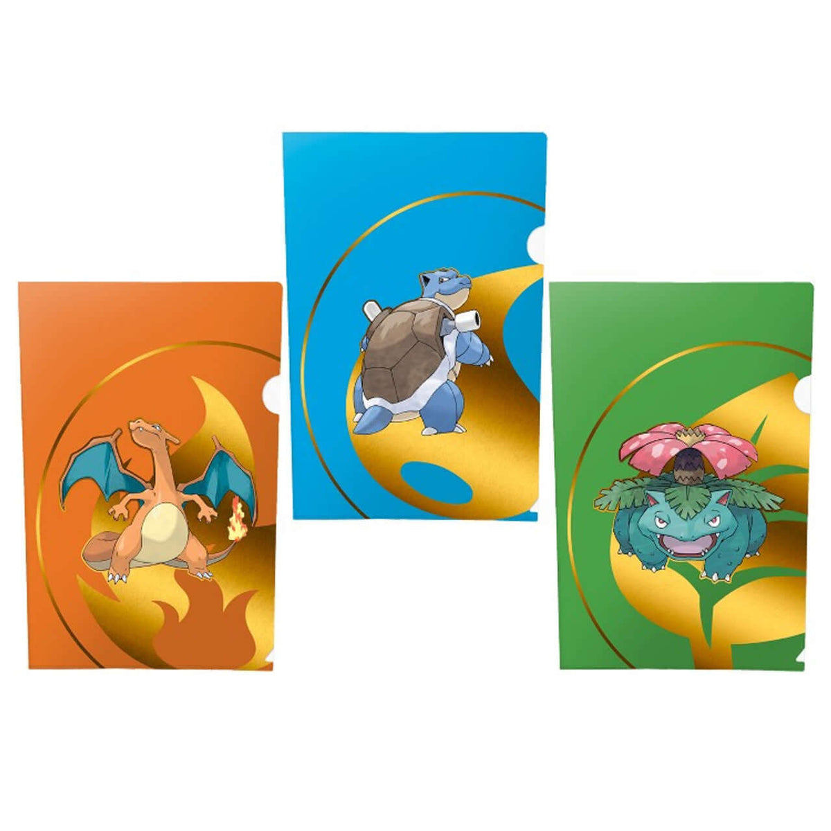 Pokémon Organize and store your deck lists, tournament notes, and more in Tournament Folios for Pokemon! Each folio features a vibrant full-art cover of iconic Pokémon such as Charizard, Blastoise, and Venusaur. The thumb notch cut-out makes it easy to sl