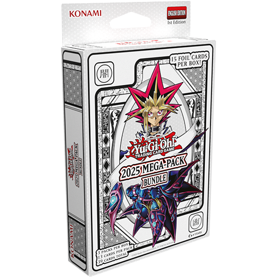 Yu-Gi-Oh Grote veranderingen voor de tins van dit jaar!Dit jaar kun je de jaarlijkse Mega-Packs verkrijgen, met of zonder de metalen tin – en dat bespaart je ook nog eens een beetje geld! Zoals altijd is het middelpunt van de 2025 Mega-Pack Tin de 3 Mega-
