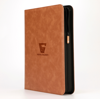 Classeur Toploader Gemloader Premium 3"X4" (216 Étuis) - Noisette