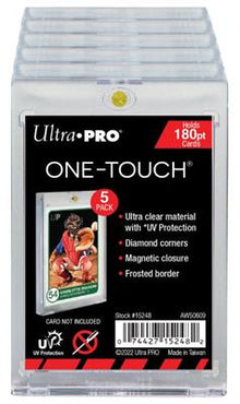 Accessoires Ultra PRO's ONE-TOUCH holders are premium trading card storage cases designed as the final destination for your collectible trading cards. The two-piece ONE-TOUCH holders are uniquely designed with slide-in hinges and magnetic closure so you'l