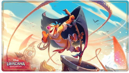 Lorcana Voeg wat energie toe aan je Disney Lorcana-spellen met de Tigger Playmat! Deze speelmateriaal is gedecoreerd met het vrolijke en springerige karakter Tigger uit Winnie de Poeh. Het biedt niet alleen een fantastische visuele ervaring, maar ook een