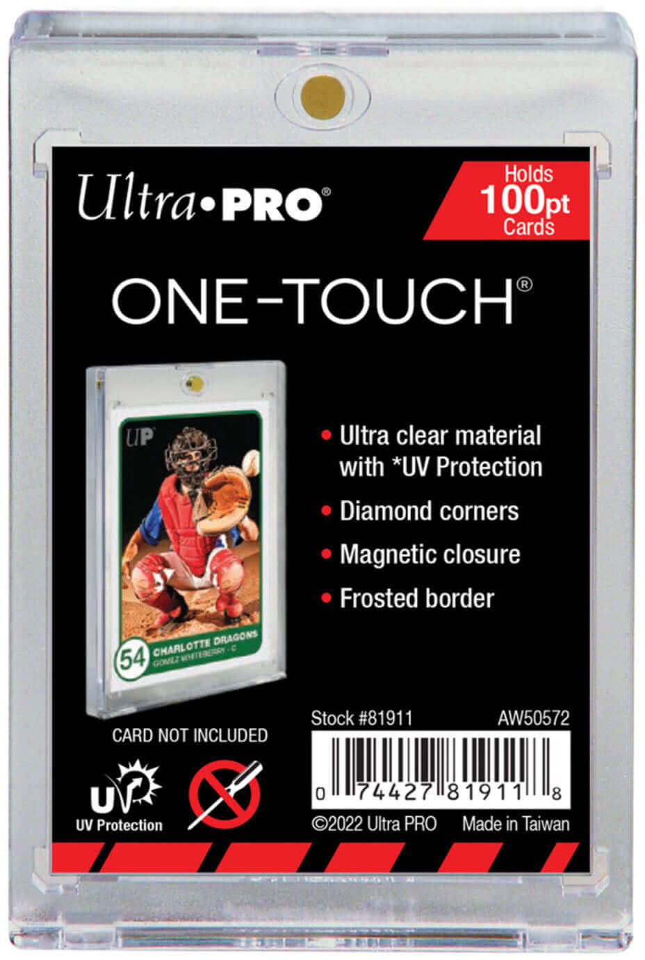 Accessoires Ultra PRO's ONE-TOUCH houders zijn premium trading card opbergdozen ontworpen als de eindbestemming voor je verzamelbare trading cards. De tweedelige ONE-TOUCH houders zijn uniek ontworpen met inschuifscharnieren en magnetische sluiting zodat