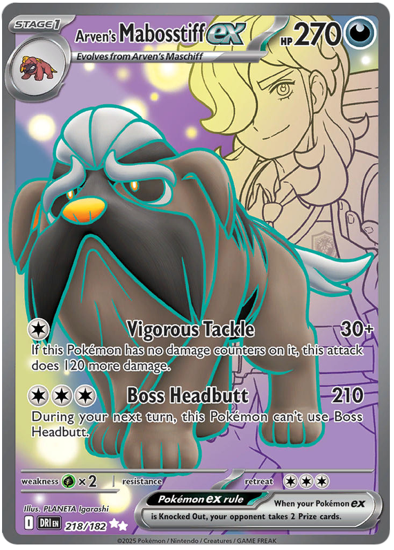 Arven's Mabosstiff ex - Destined Rivals - 218/182