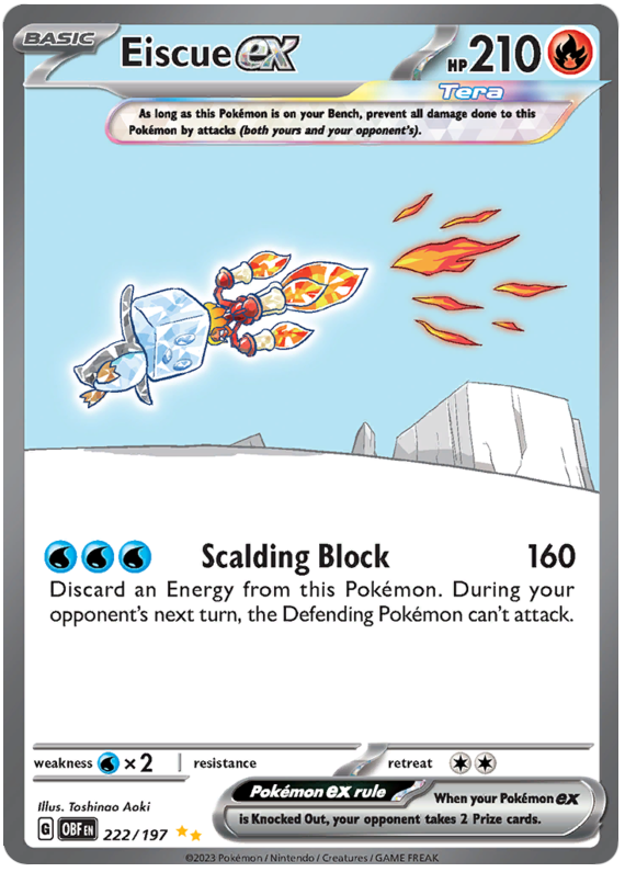 Eiscue ex - Obsidian Flames - 222/197