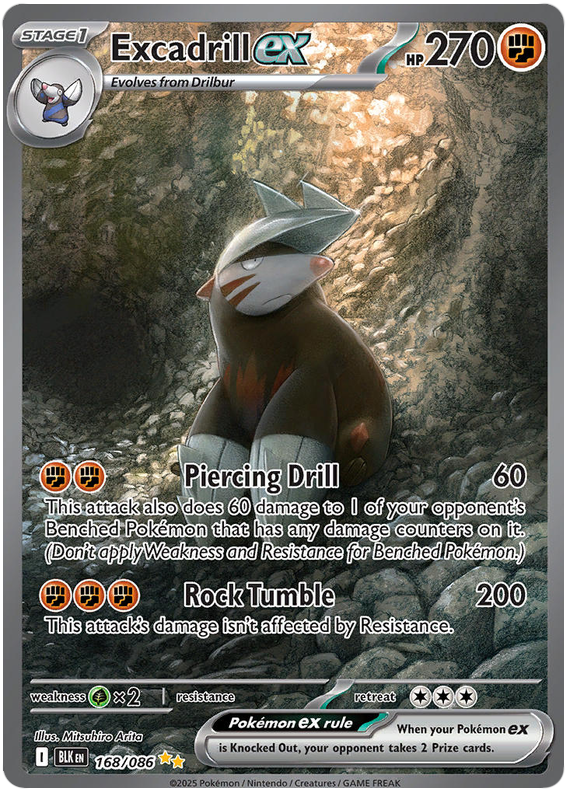 Excadrill ex - Black Bolt - 168/086