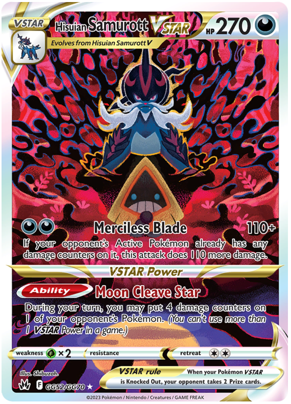 Hisuian Samurott Vstar - Crown Zenith - GG52/GG70