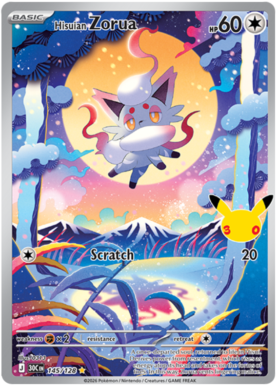 Hsuian Zorua - 30th Celebration - 145/128
