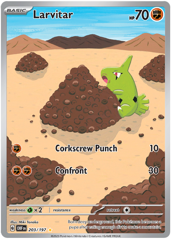 Larvitar - Obsidian Flames - 203/197