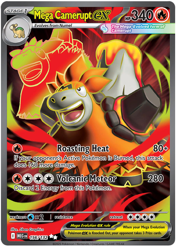 Mega Camerupt ex - Mega Evolution - 156/132