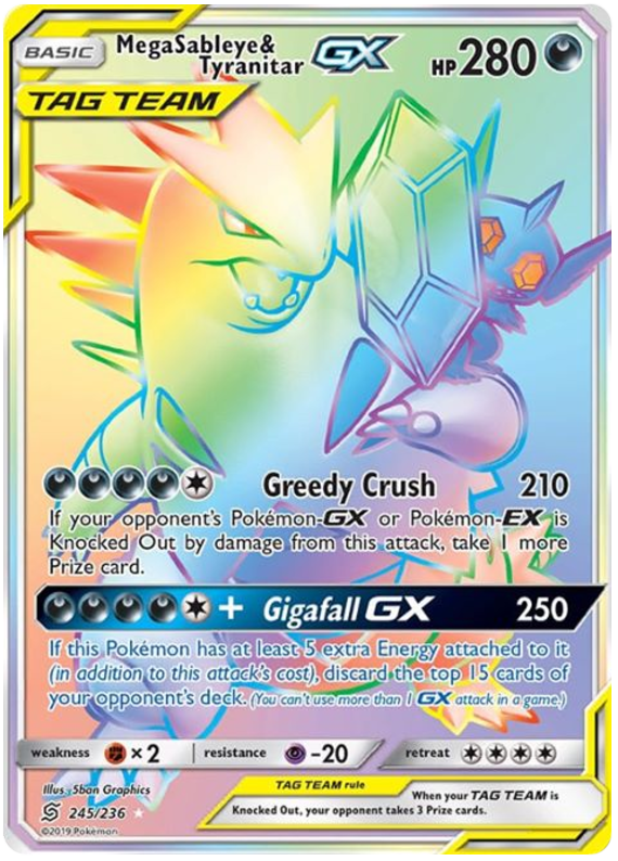 Mega Sableye & Tyranitar GX - Unified Minds - 245/236