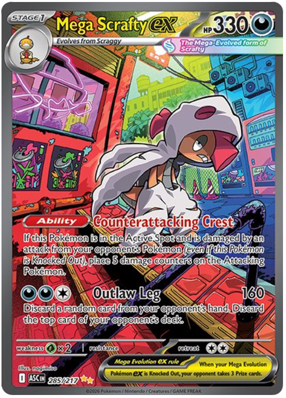 Mega Scrafty ex - Ascended Heroes - 285/217
