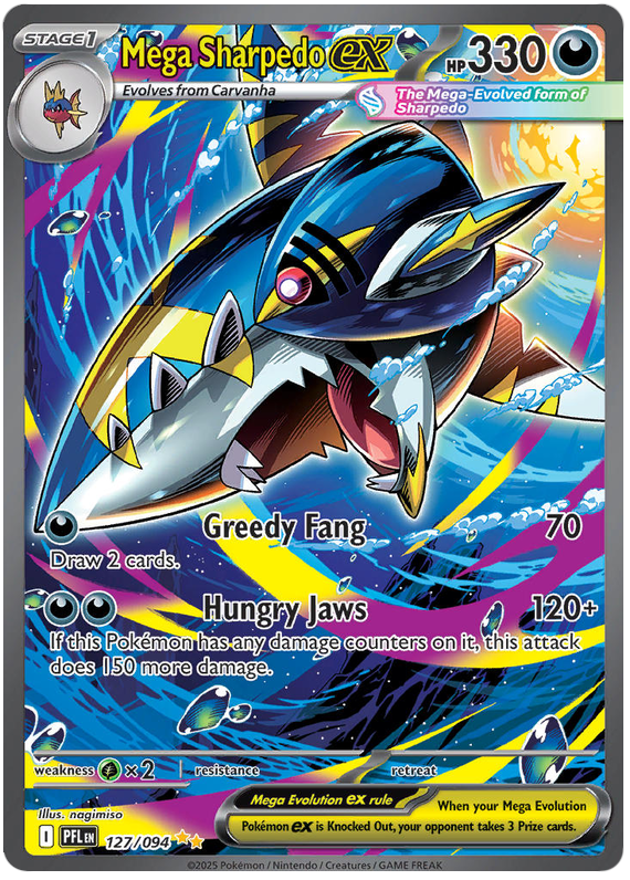 Mega Sharpedo ex - Phantasmal Flames - 127/094