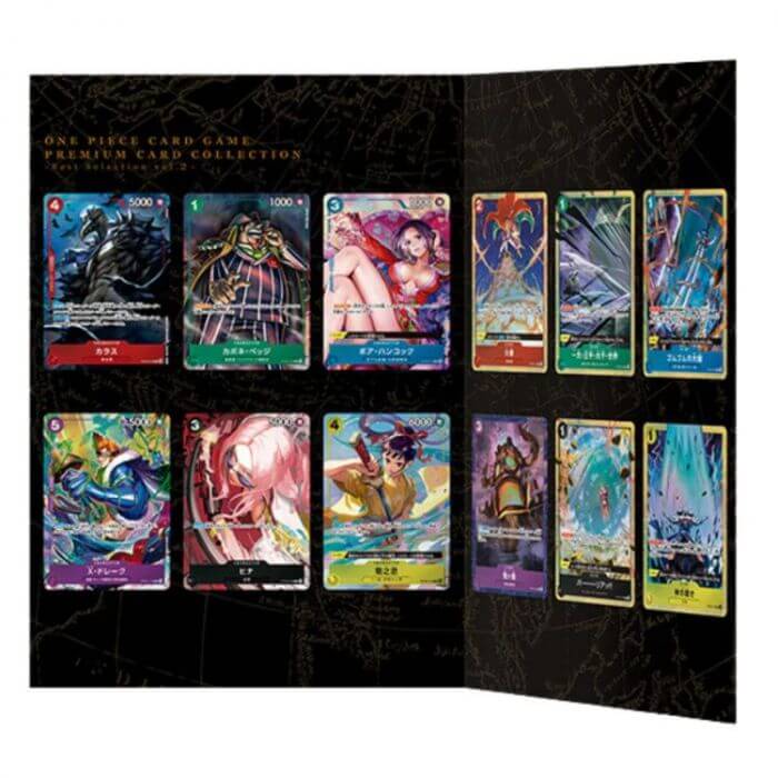 One Piece One Piece Card Game Premium Card Collection -Best Selection Vol.2- in English. Official product by Bandai. Cards: 12 cards Card booklet: 1 booklet