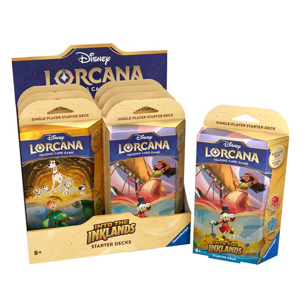 Lorcana De overstroming heeft kostbare lore tot ver in de Inktlanden gespoeld! Avontuurlijke Illumineers willen graag terugkrijgen wat verloren is gegaan en begeven zich naar de onbekende uithoeken van het rijk. Wonderen en mysterie wachten hen elke keer