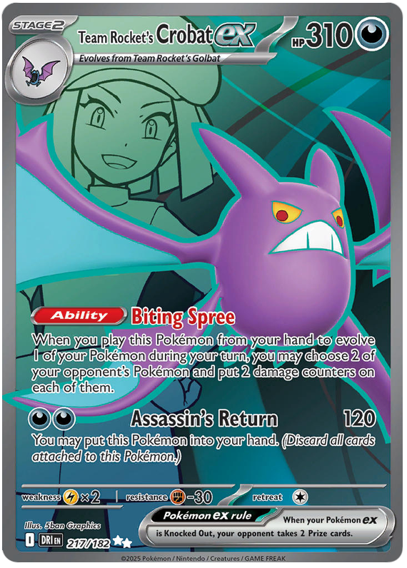 Team Rocket's Crobat ex - Destined Rivals - 217/182