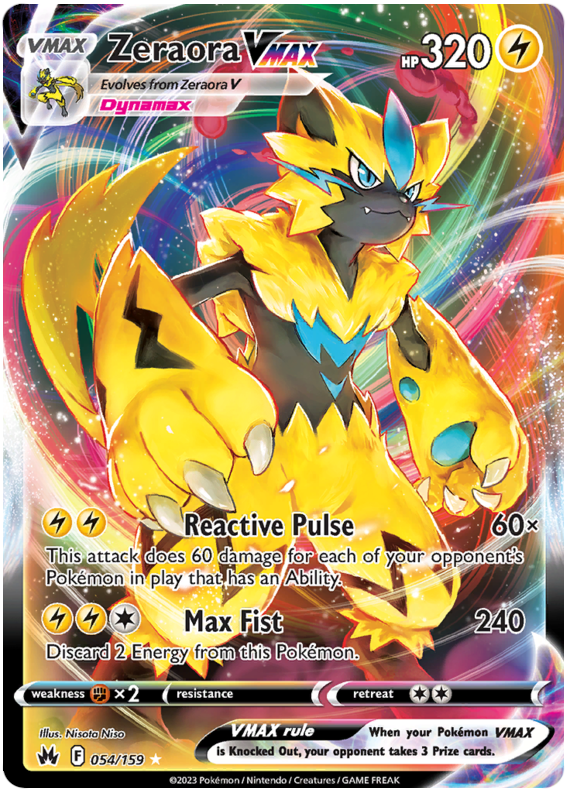 Zeraora Vmax - Crown Zenith - 054/159