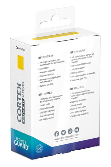 Accessoires Ultimate Guard CORTEX sleeves are a perfect choice for all TCG brain athletes! Designed for your daily use, Ultimate Guard CORTEX sleeves combine precision engineering and high-quality materials with an additional focus on value. Meant as an e