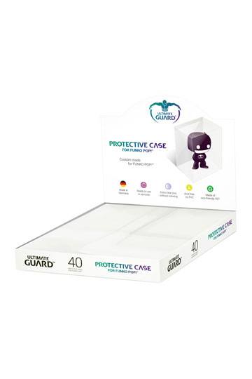Accessoires High quality protective case, made of extra clear PET and specially designed for Funko POP!™ figures and others. 40 pieces are packaged in an attractive cardboard counter-top display.- Custom made for FUNKO POP!™- Manufactured in Germany to me