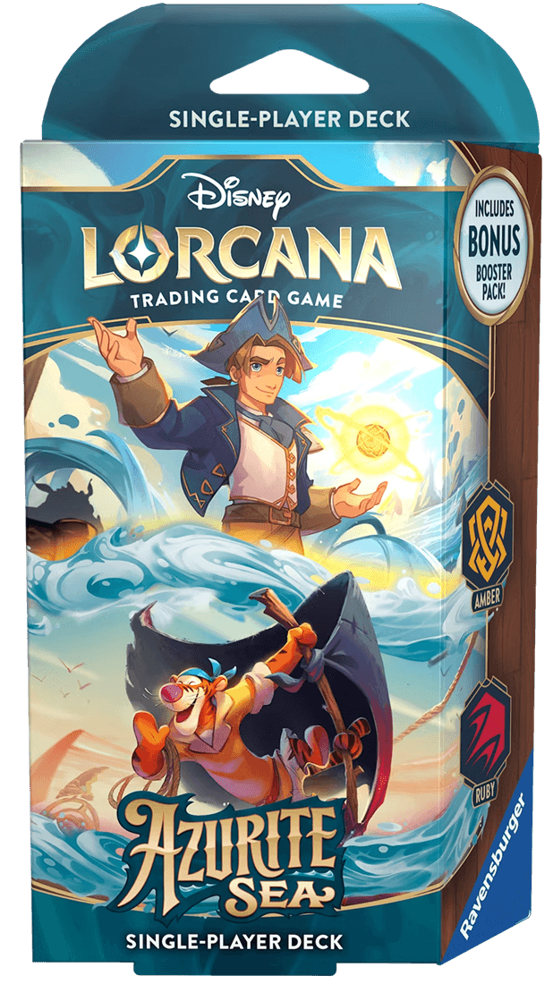 Lorcana Om Disney Lorcana te spelen, heeft elke speler een kaartspel van zestig kaarten nodig. Kant-en-klare startdecks bevatten een voorgeconstrueerd deck met een specifieke kaartenlijst. Als ruilkaartspellen nieuw voor je zijn, of als je het spel wilt e