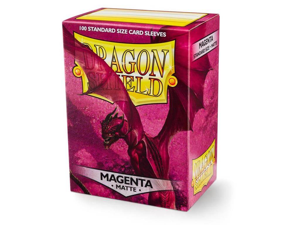 Accessoires Clear front & Matte Magenta back. 100 sleeves per box.