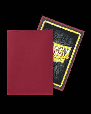 Accessoires Clear front and Blood Red back. Sanguineous. Matte sleeves are the popular line of textured Dragon Shield with superior handling. A perfect mix of durability and shuffle-ability.The sturdy cardboard box fits 75+ single sleeved cards or 65+ dou