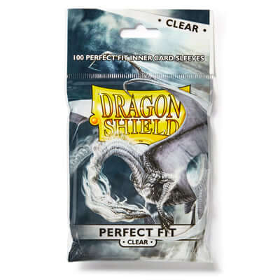 Accessoires Standard-size Dragon Shield Perfect Fit sleeves (63x88mm) met origineel draken artwork. Deze Perfect Fit sleeves sluiten naadloos aan op de kaarten en passen daardoor ook nog eens in de standard-sized sleeves. Uiteraard PVC-vrij en beschikbaar