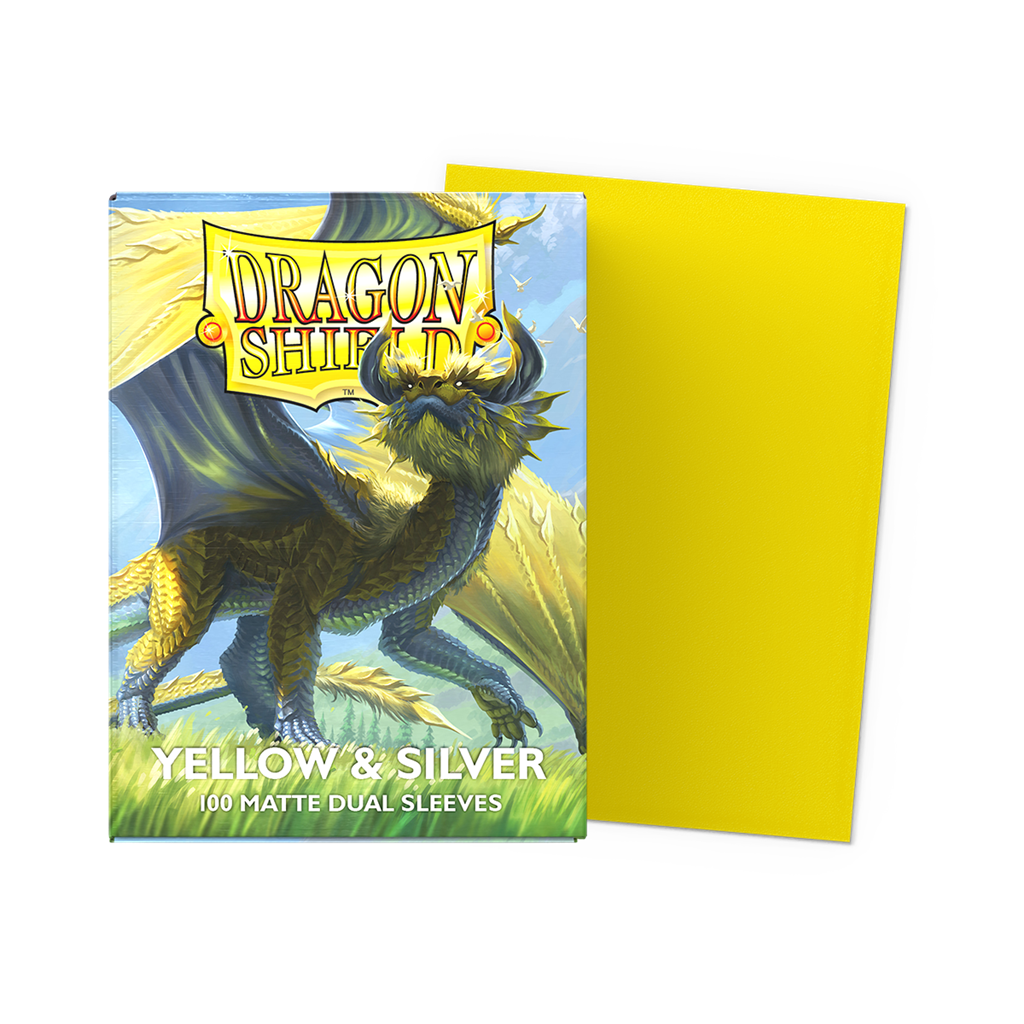 SLEEVES DS Matte Dual - Yellow & Silver (100)