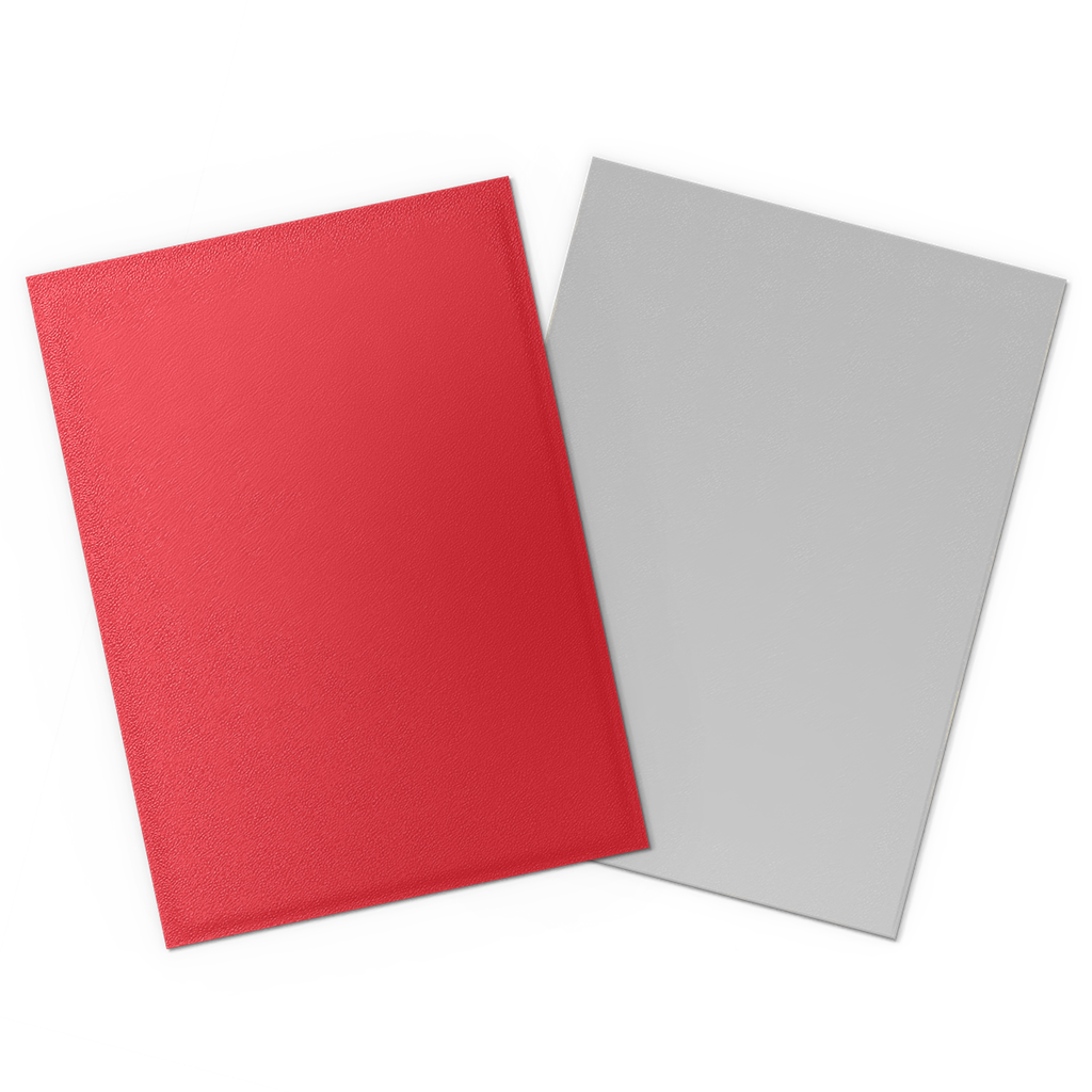 SLEEVES DS Matte Dual - Crimson & Silver (100)