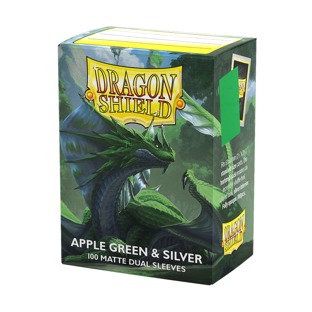 SLEEVES DS Matte Dual - Apple Green & Silver (100)