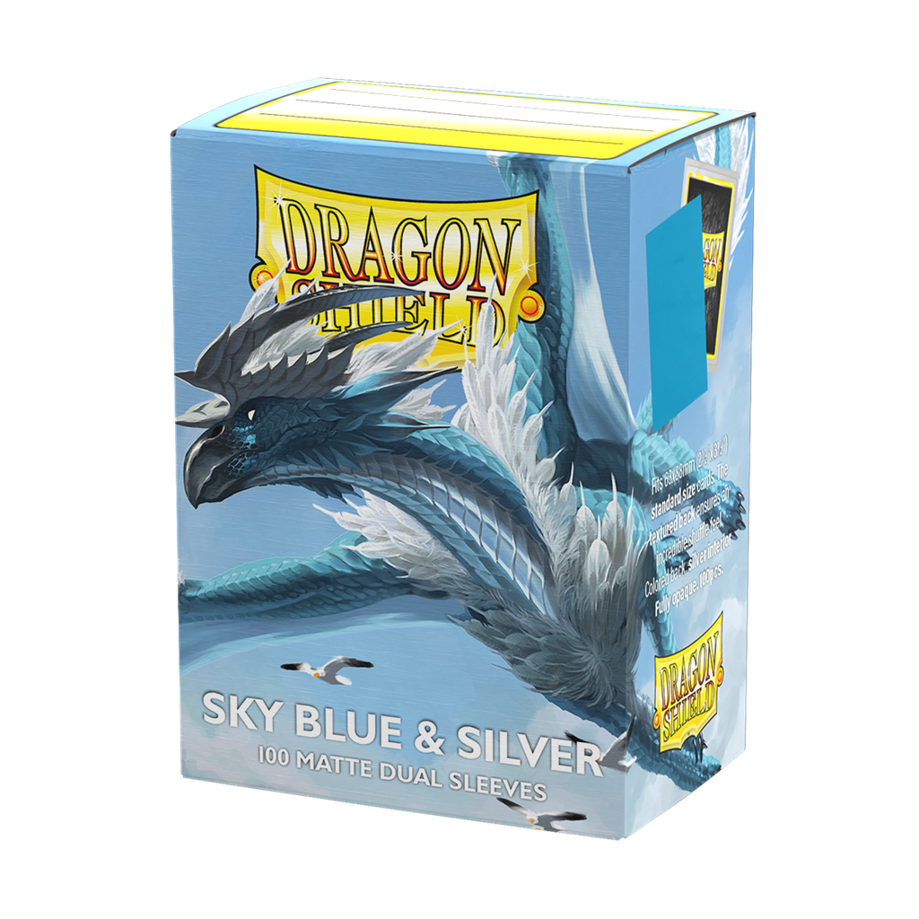 SLEEVES DS Matte Dual - Sky Blue & Silver (100)