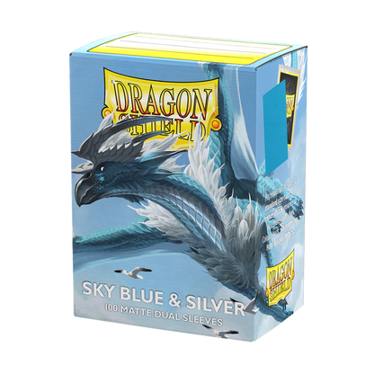 SLEEVES DS Matte Dual - Sky Blue & Silver (100)