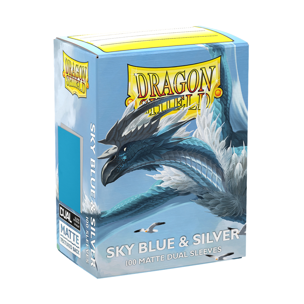 SLEEVES DS Matte Dual - Sky Blue & Silver (100)