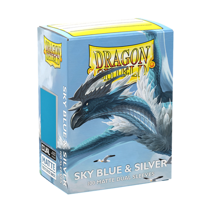 SLEEVES DS Matte Dual - Sky Blue & Silver (100)