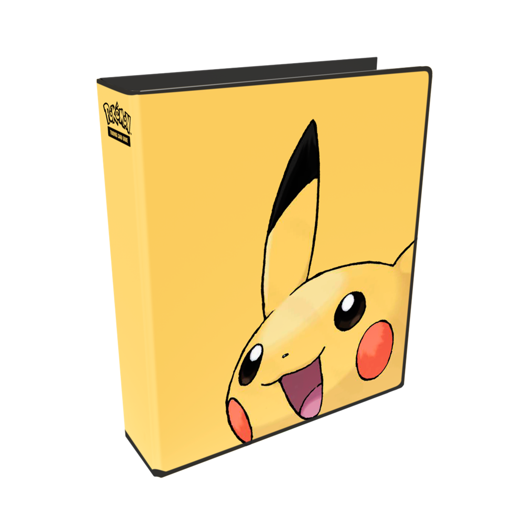 Pokémon 2” Albums for Pokémon feature a vibrant, full-art cover of Pikachu. Equipped with 2-inch thick D-rings, this 3-ring album is perfect for large collections of pages or organizing school work. Made in California, U.S.A. (pages sold separately)