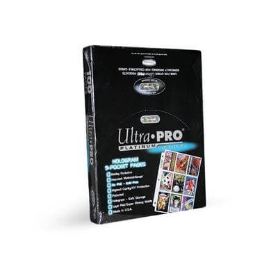 Accessoires 9-Pocket Hologram Pages voor in een ringband. 100 stuks per box.