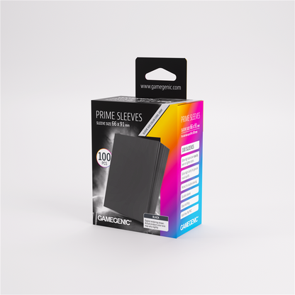 GameGenic SLEEVES Pack Prime Black 66x91mm (100 stuks)