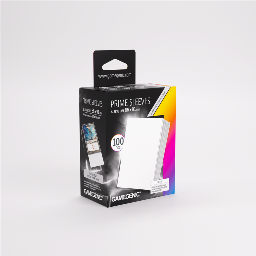 GameGenic SLEEVES Pack Prime Blanc 66x91mm (100 pièces)