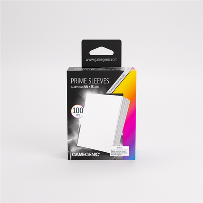 GameGenic SLEEVES Pack Prime Blanc 66x91mm (100 pièces)